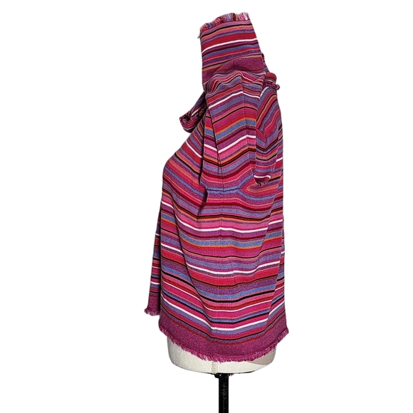 Sigrid Olsen Sport. Silk Blend, Multi Color, Striped Sweater. PL - Picture 6 of 10